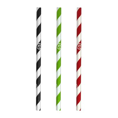 MIXED COCKTAIL PAPER STRAWS, BIOPACK