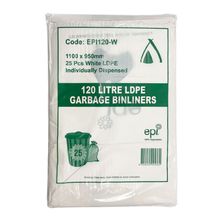 BIN LINER DEGRADABLE 120L, 25PCES