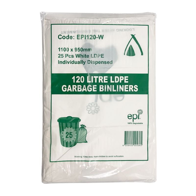 BIN LINER DEGRADABLE 120L, 100CTN