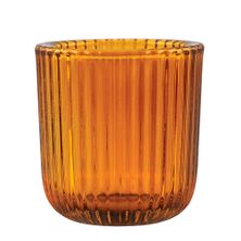 VOTIVE RIBBED AMBER 7.5CM/130ML