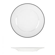 PLATE WIDE RIM BLK LINE 170MM, HARRIETTE