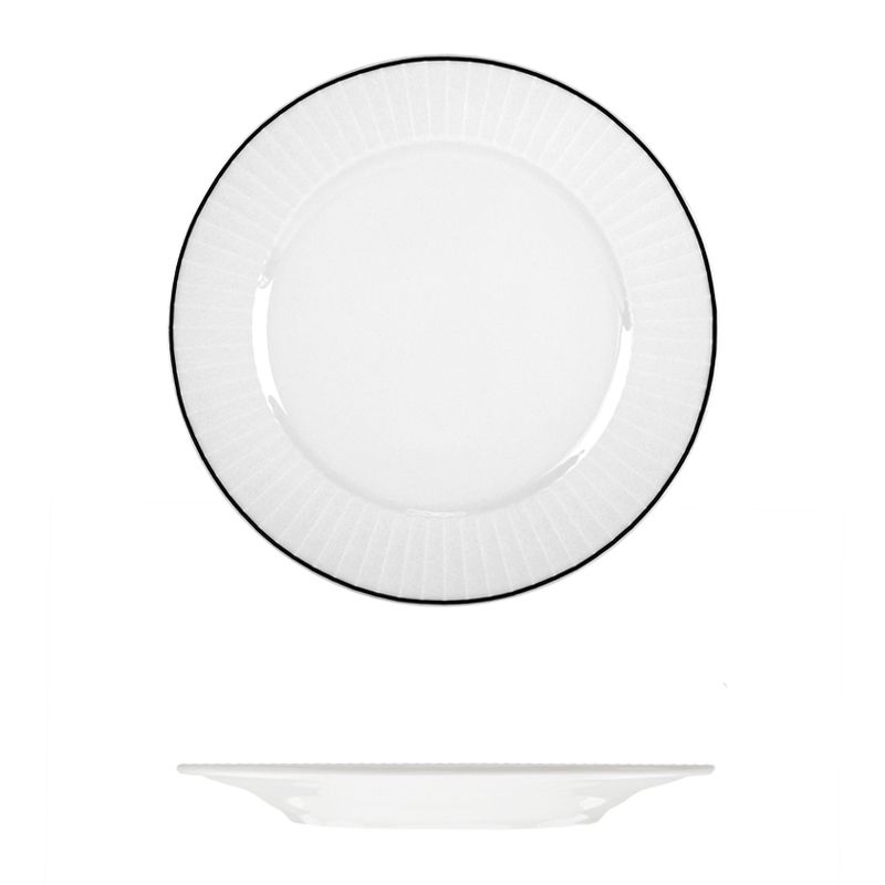 PLATE WIDE RIM BLK LINE 170MM, HARRIETTE