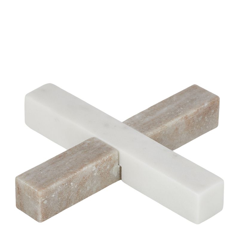 TRIVET MARBLE CROSS 20X20CM, KITSON