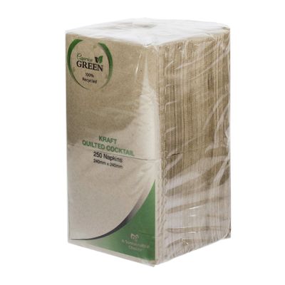 COCKTAIL NAPKIN KRAFT, ULTRASOFT 250PK