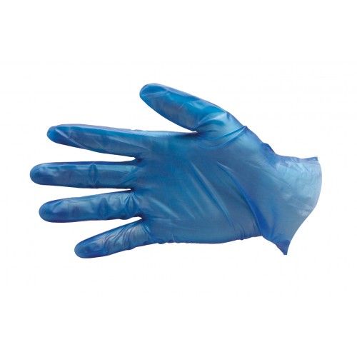 DISPOSABLE GLOVE BLU POW/FREE MED 100PCE