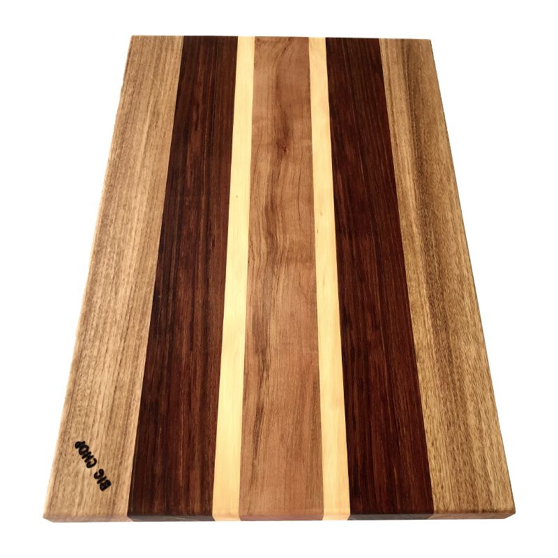 BOARD RECT 600X390X30MM 4 TIMBERS BIG CHOP