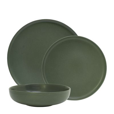 DINNER SET KELP GREEN 12PC, S&P HUE