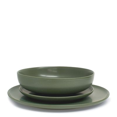 DINNER SET KELP GREEN 12PC, S&P HUE