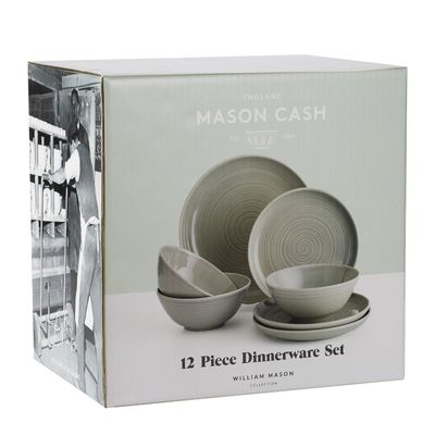 DINNER SET 12PC GREY, MASON CASH