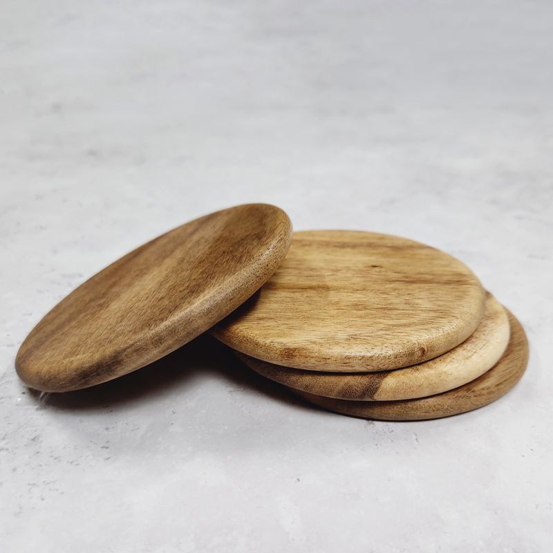 COASTERS ACACIA SET-4 9.5CM, G&T