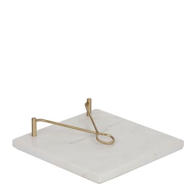 NAPKIN HOLDER MARBLE/BRASS 20CM, MIRA