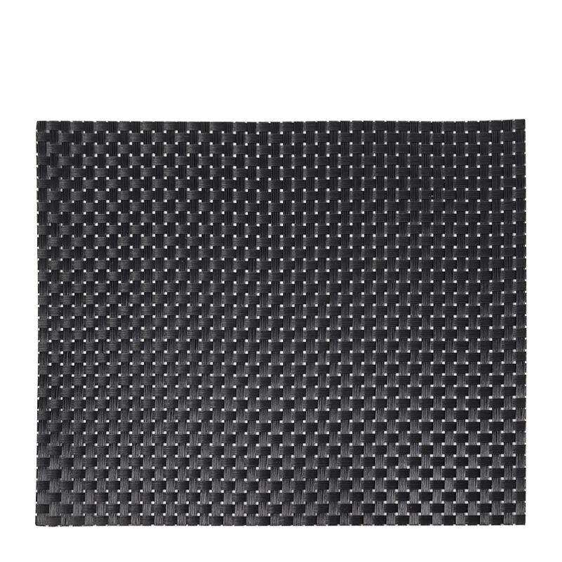 PLACEMATS BLK BASKETWEAVE, I/CHEF SINGLE