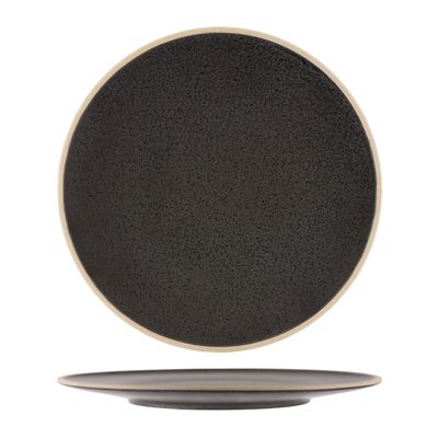 PLATE ROUND SPECKLE BLACK 160MM, TK SOHO