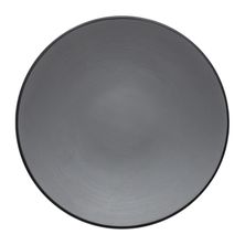 PLATE RND GRY/BLK 20.5CM MELAMINE COUCOU