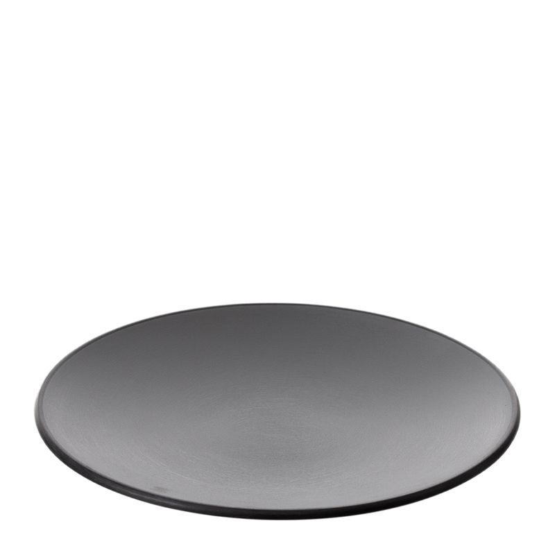 PLATE RND GRY/BLK 20.5CM MELAMINE COUCOU