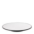 PLATE RND WHT/BLK 20.5CM MELAMINE COUCOU