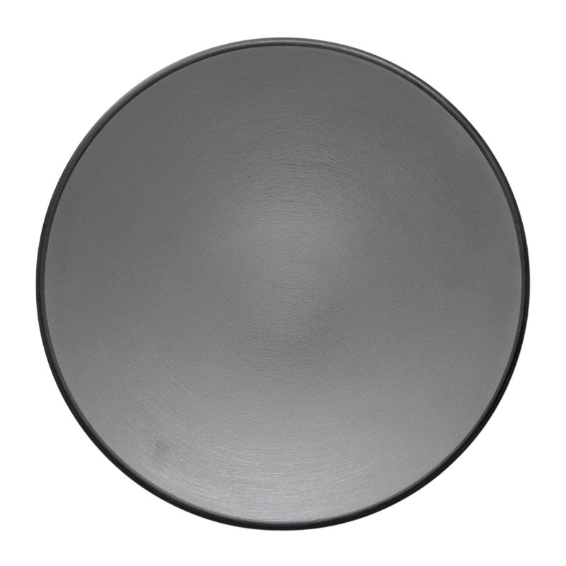 PLATE RND GRY/BLK 25CM MELAMINE COUCOU