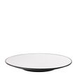 PLATE RND WHT/BLK 25CM MELAMINE COUCOU