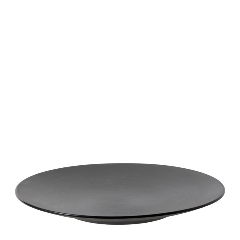 PLATE RND GRY/BLK 30CM MELAMINE COUCOU