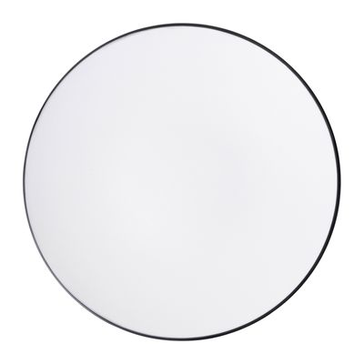 PLATE RND WHT/BLK 30CM MELAMINE COUCOU