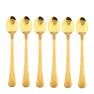 PARFAIT/SODA SPOON GOLD SET-6, C/CULTURE