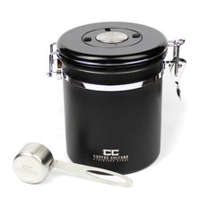 COFFEE CANISTER MED BLK, COFFEE CULTURE
