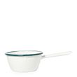 MILK PAN ENAMEL WHT W/GRN RIM 16CM