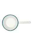 MILK PAN ENAMEL WHT W/GRN RIM 16CM