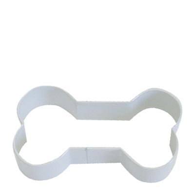 COOKIE CUTTER DOG BONE 9CM WHITE, R&M