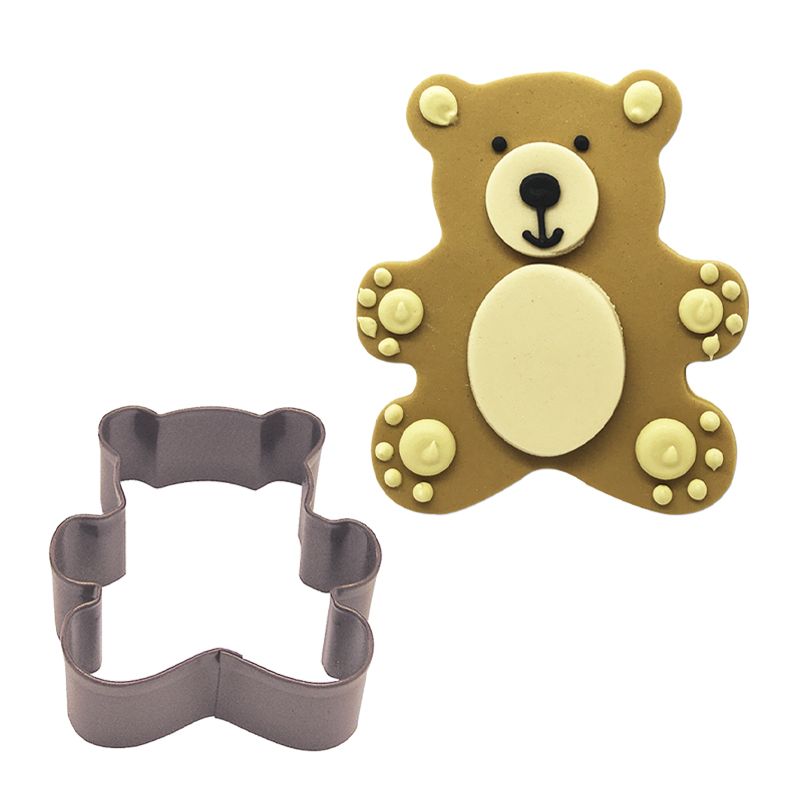 COOKIE CUTTER TEDDY BEAR 7.75CM BROWN