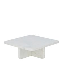 BOARD FOOTED SQE WHT MARBLE 24X10CM