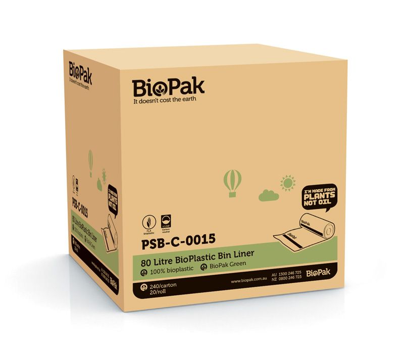 BIN LINER BIOPLASTIC 80LT, BIOPAK 240CTN