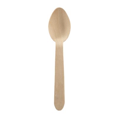 TEASPOON 100MM WOOD, UNBRANDED 100PCES