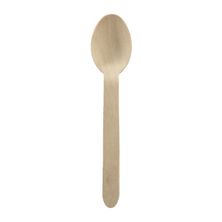 SPOON 160MM WOOD, UNBRANDED 100PCES