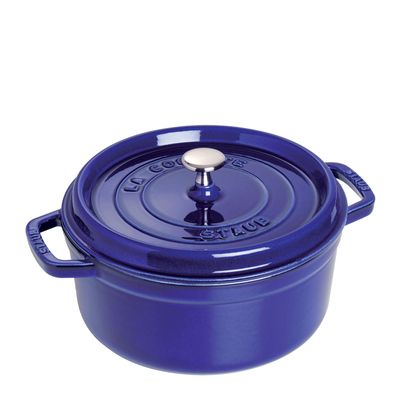 Crock-Pot 3 Quart Capacity Round Enamel Cast Iron Covered Dutch Oven  Kitchen Cookware with Matching Self Basting Lid, Aqua Blue