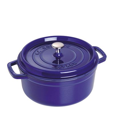 Crock-Pot 3 Quart Capacity Round Enamel Cast Iron Covered Dutch Oven  Kitchen Cookware with Matching Self Basting Lid, Aqua Blue