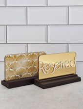RESERVED SIGN GOLD MIRROR ART DECO