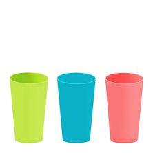 CUP MILKSHAKE ASSTD COLOURS POLYPROP