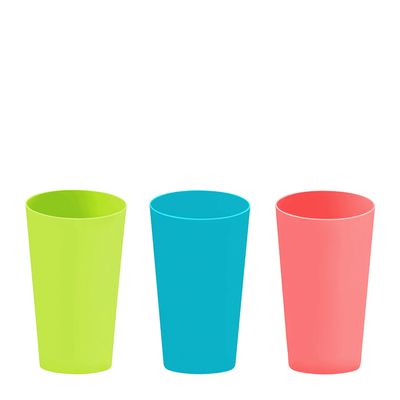 CUP MILKSHAKE ASSTD COLOURS POLYPROP