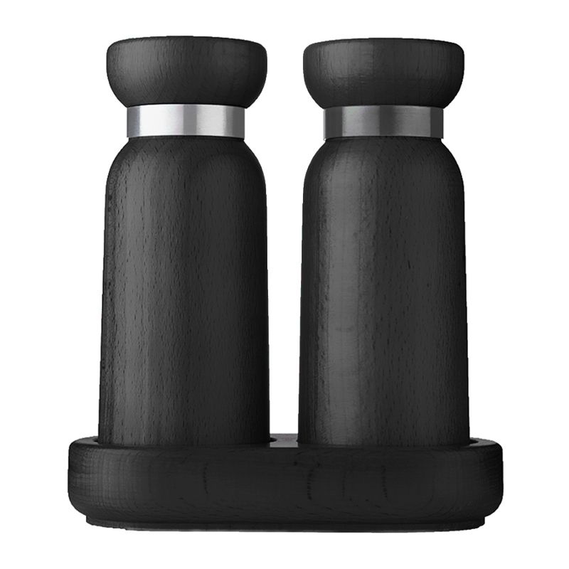 GRINDER SET WOOD BLACK 15CM, ICON CHEF