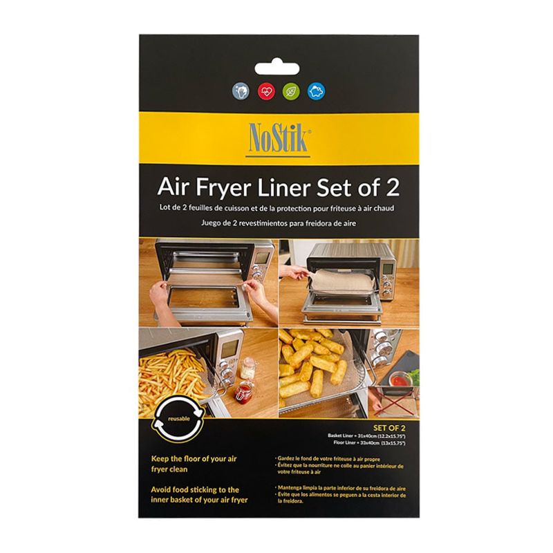 AIR FRYER LINER NONSTICK RECT/2, NOSTIK