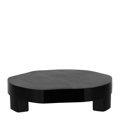 STAND BLACK ACACIA ROUND FOOTED 200X50MM