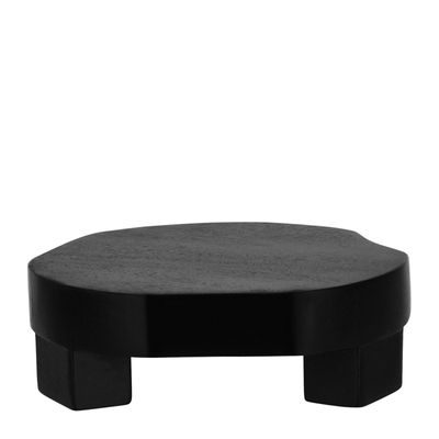 STAND BLACK ACACIA ROUND FOOTED 150X50MM