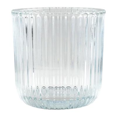 VOTIVE RIBBED CLEAR 9CM/250ML