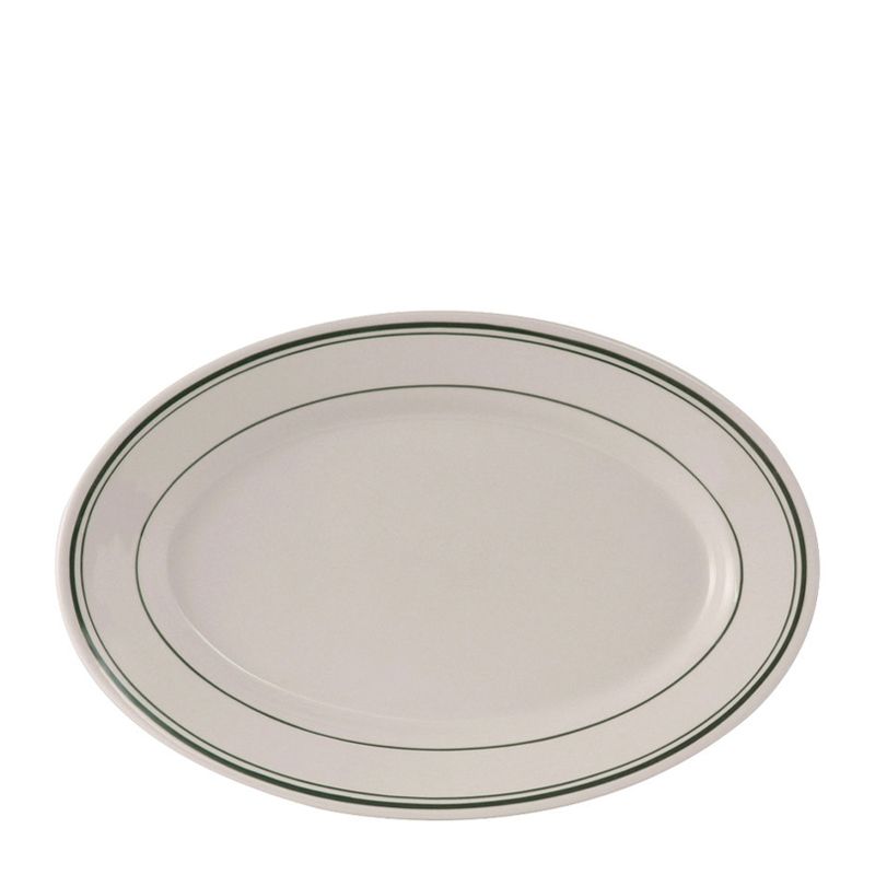 PLATE OVAL264MM GREEN BAY TUXTON TGB-012