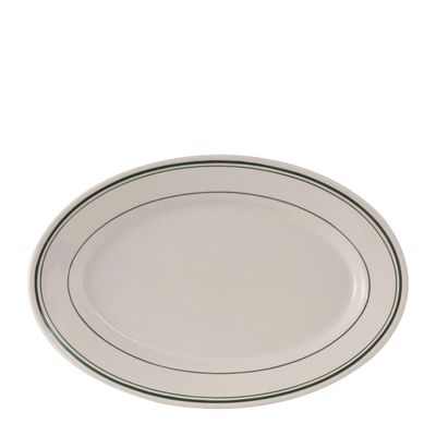 PLATE OVAL292MM GREEN BAY TUXTON TGB-013