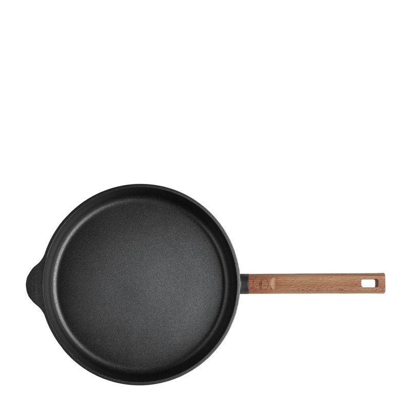 FRYPAN 28CM INDUCT ECO LITE WOOD HANDLE