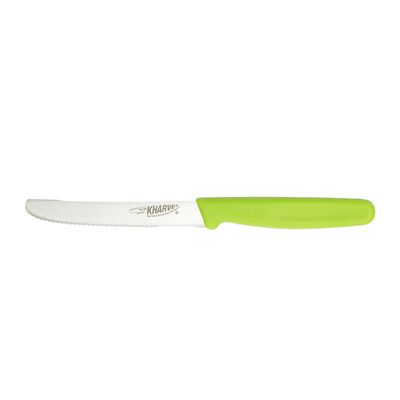 KNIFE UTILITY SERR GREEN 100MM, KHARVE