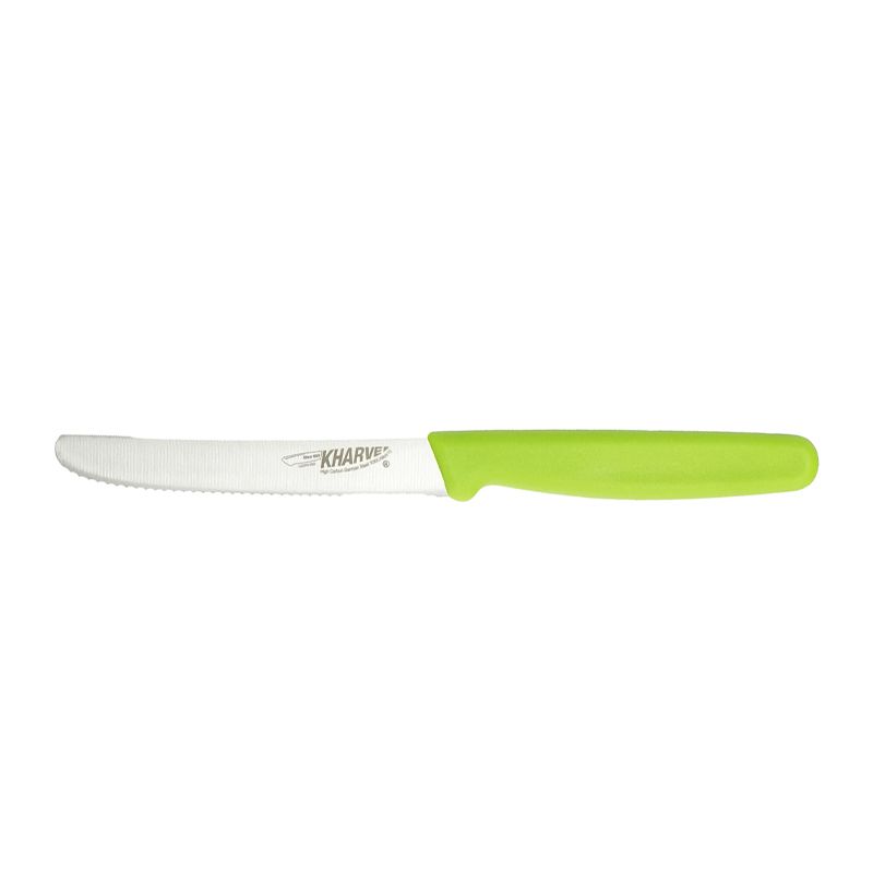 KNIFE UTILITY SERR GREEN 100MM, KHARVE