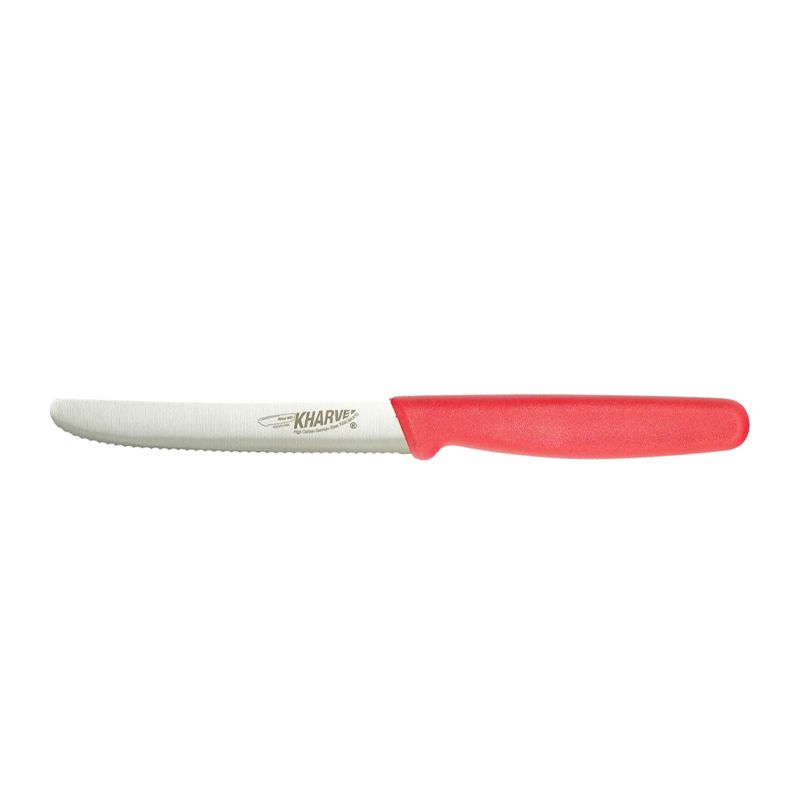 KNIFE UTILITY SERR RED 100MM, KHARVE